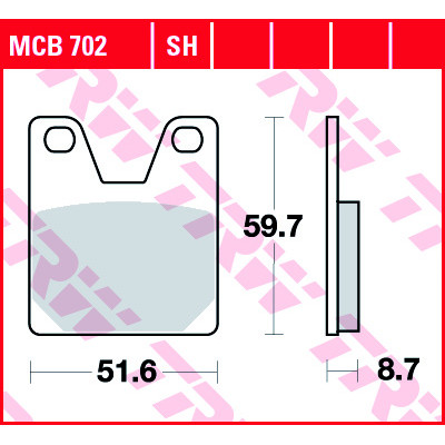 Garnituri frână TRW MCB702 Garnituri frână TRW MCB702