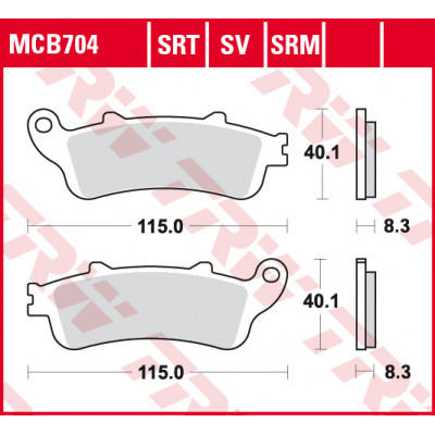Garnituri frână TRW MCB704 Garnituri frână TRW MCB704