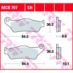 Garnituri frână TRW MCB707 Garnituri frână TRW MCB707
