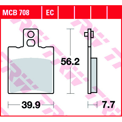Garnituri frână TRW MCB708 Garnituri frână TRW MCB708