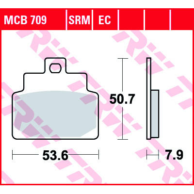 Garnituri frână TRW MCB709 Garnituri frână TRW MCB709