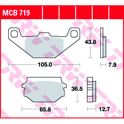 Garnituri frână TRW MCB719 Garnituri frână TRW MCB719