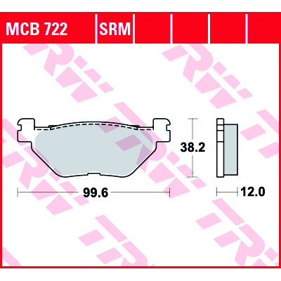 Garnituri frână TRW MCB722 Garnituri frână TRW MCB722