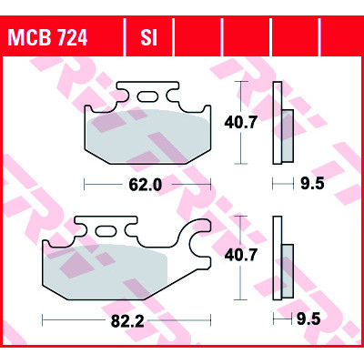 Garnituri frână TRW MCB724SI Garnituri frână TRW MCB724SI