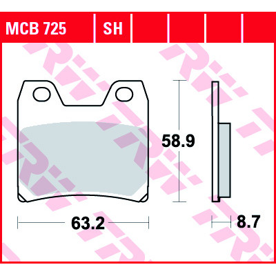 Garnituri frână TRW MCB725 Garnituri frână TRW MCB725
