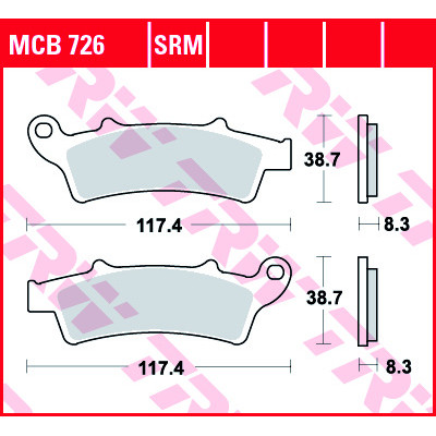 Garnituri frână TRW MCB726 Garnituri frână TRW MCB726