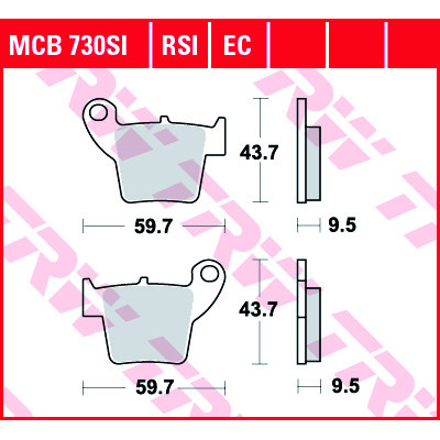 Garnituri frână TRW MCB730SI Garnituri frână TRW MCB730SI