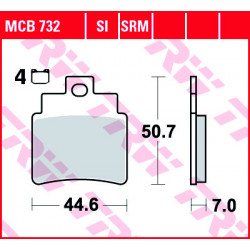 Garnituri frână TRW MCB732 Garnituri frână TRW MCB732