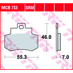 Garnituri frână TRW MCB733 Garnituri frână TRW MCB733