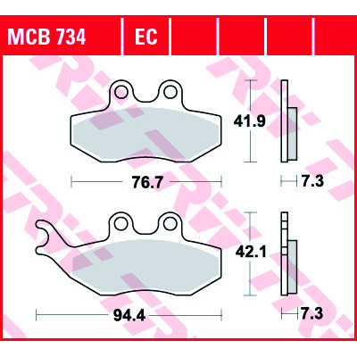 Garnituri frână TRW MCB734