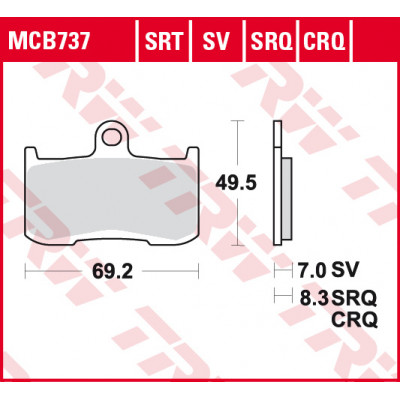 Garnituri frână TRW MCB737