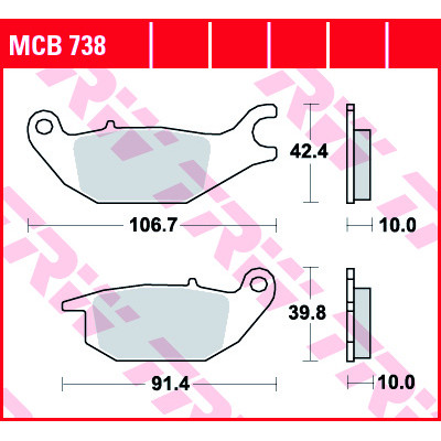 Garnituri frână TRW MCB738
