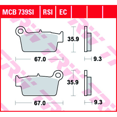 Garnituri frână TRW MCB739RSI