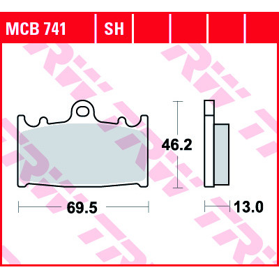 Garnituri frână TRW MCB741