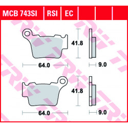 Plăcuțe moto TRW MCB743EC Plăcuțe moto TRW MCB743EC