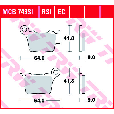 Garnituri frână TRW MCB743RSI Garnituri frână TRW MCB743RSI
