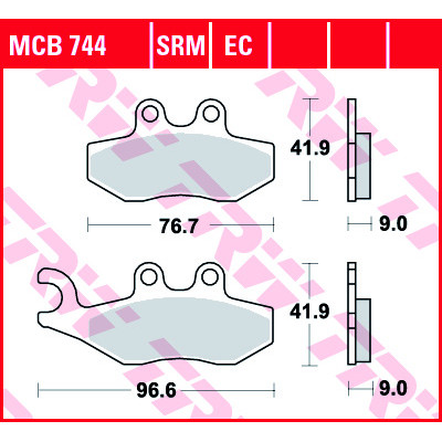 Garnituri frână TRW MCB744 Garnituri frână TRW MCB744