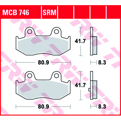 Garnituri frână TRW MCB746 Garnituri frână TRW MCB746