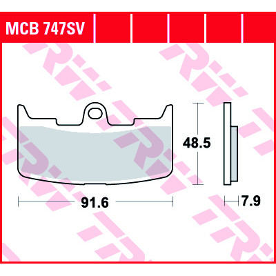 Garnituri frână TRW MCB747SV Garnituri frână TRW MCB747SV