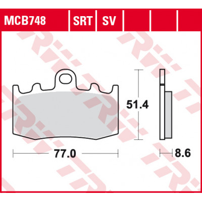 Garnituri frână TRW MCB748 Garnituri frână TRW MCB748