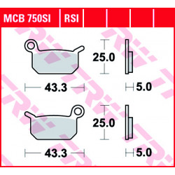 Garnituri frână TRW MCB750RSI