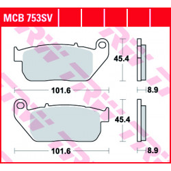 Garnituri frână TRW MCB753SV Garnituri frână TRW MCB753SV
