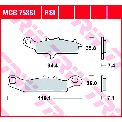 Garnituri frână TRW MCB758SI Garnituri frână TRW MCB758SI