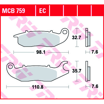 Garnituri frână TRW MCB759 Garnituri frână TRW MCB759