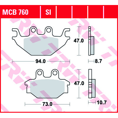 Garnituri frână TRW MCB760SI Garnituri frână TRW MCB760SI