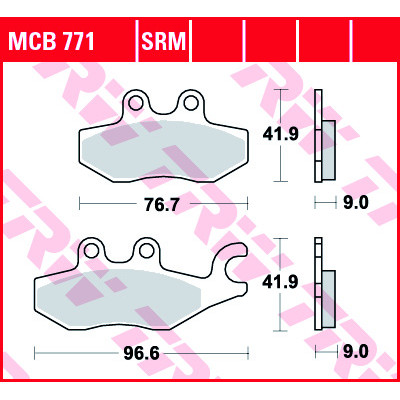Garnituri frână TRW MCB771 Garnituri frână TRW MCB771