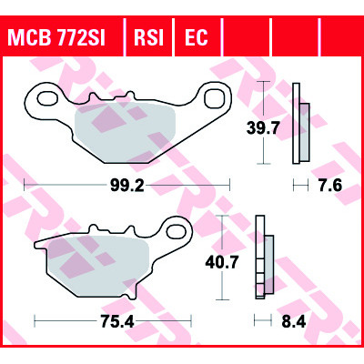 Garnituri frână TRW MCB772SI Garnituri frână TRW MCB772SI