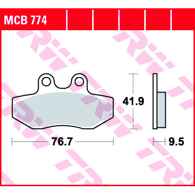 Garnituri frână TRW MCB774 Garnituri frână TRW MCB774