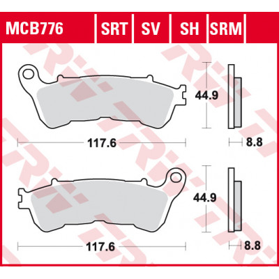 Garnituri frână TRW MCB776SV Garnituri frână TRW MCB776SV