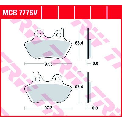 Garnituri frână TRW MCB777SV Garnituri frână TRW MCB777SV
