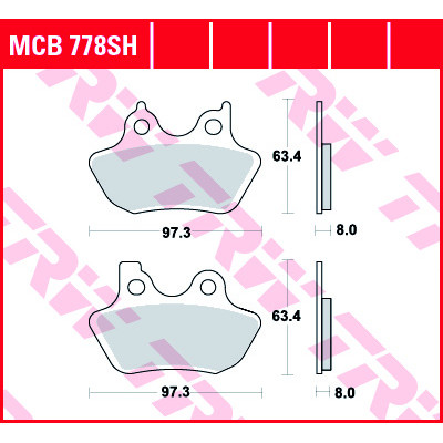 Garnituri frână TRW MCB778SH Garnituri frână TRW MCB778SH