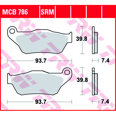 Garnituri frână TRW MCB786 Garnituri frână TRW MCB786