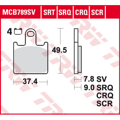 Garnituri frână TRW MCB789CRQ Garnituri frână TRW MCB789CRQ