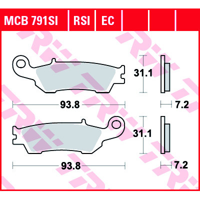 Garnituri frână TRW MCB791SI Garnituri frână TRW MCB791SI