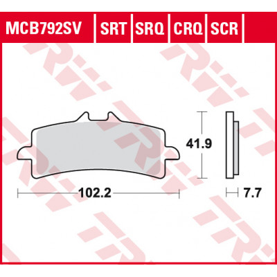 Garnituri frână TRW MCB792CRQ Garnituri frână TRW MCB792CRQ