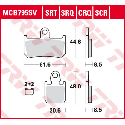 Garnituri frână TRW MCB795CRQ Garnituri frână TRW MCB795CRQ