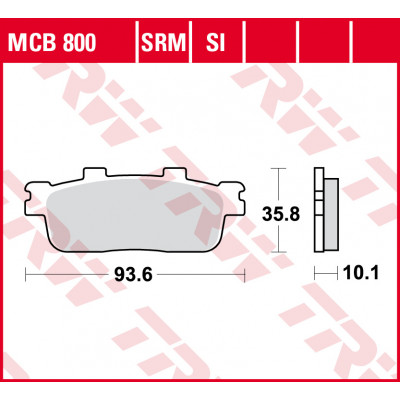 Garnituri frână TRW MCB800SRM Garnituri frână TRW MCB800SRM