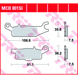 Garnituri frână TRW MCB801SI Garnituri frână TRW MCB801SI