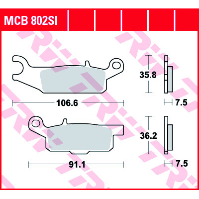 Garnituri frână TRW MCB802SI Garnituri frână TRW MCB802SI