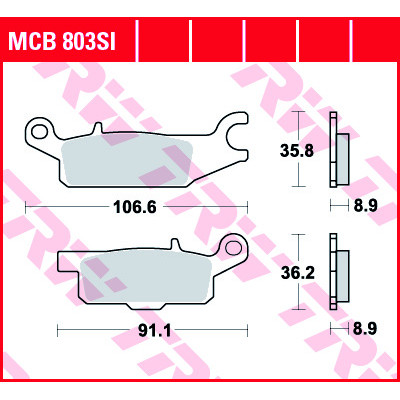 Garnituri frână TRW MCB803SI Garnituri frână TRW MCB803SI