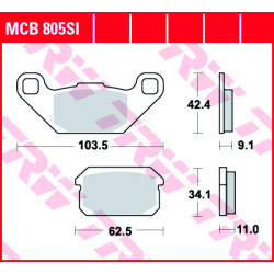 Garnituri frână TRW MCB805SI