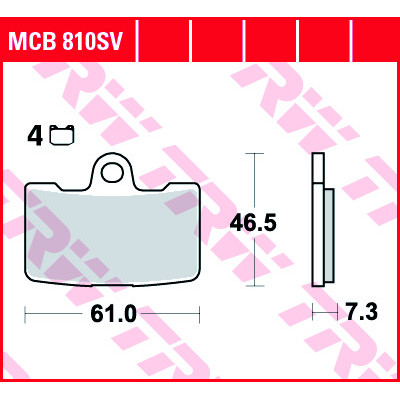 Garnituri frână TRW MCB810SV Garnituri frână TRW MCB810SV