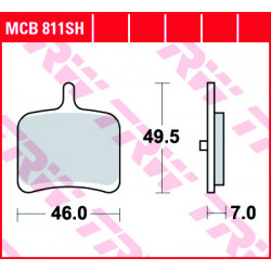 Garnituri frână TRW MCB811SH