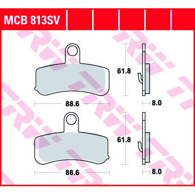 Garnituri frână TRW MCB813SV Garnituri frână TRW MCB813SV