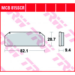 Garnituri frână TRW MCB815SCR Garnituri frână TRW MCB815SCR