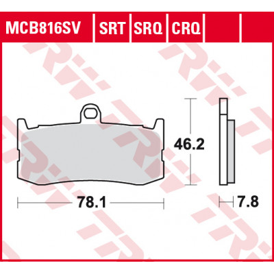 Garnituri frână TRW MCB816CRQ Garnituri frână TRW MCB816CRQ